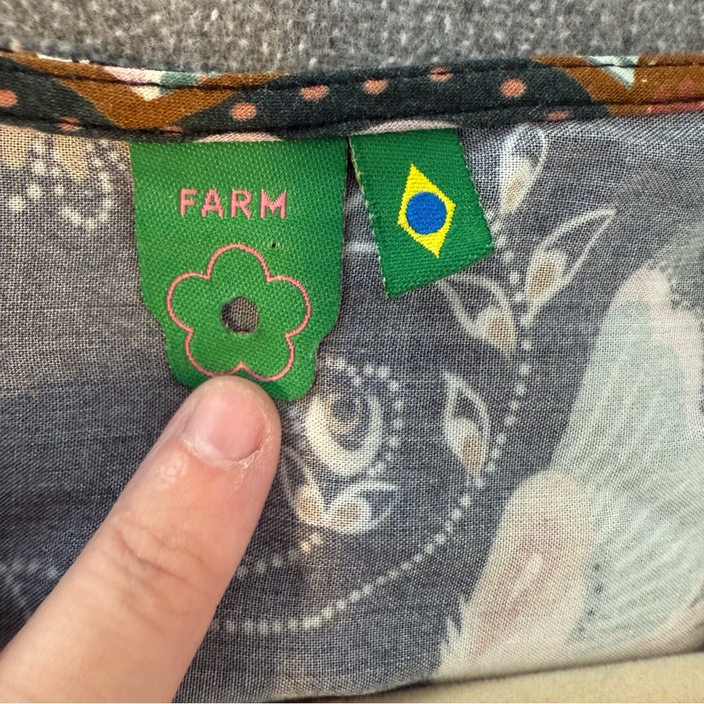 FARM Rio Multicolor Patterned Wrap Top - Picture 3 of 5